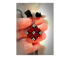 Підвіс Алатир Оберіг. Чокер . Мікровишивка.