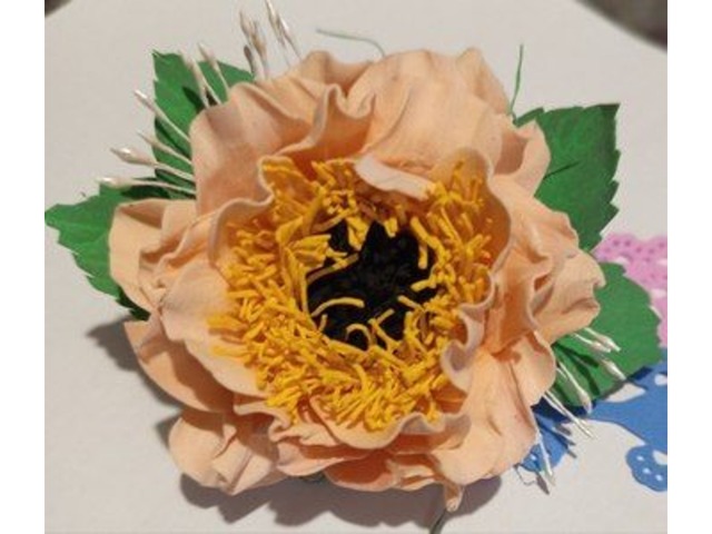 Квітковий браслет, бутон'єрка на руку - фоаміран