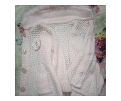 Кофтинка зі штучним комірцем, персикова - вживана