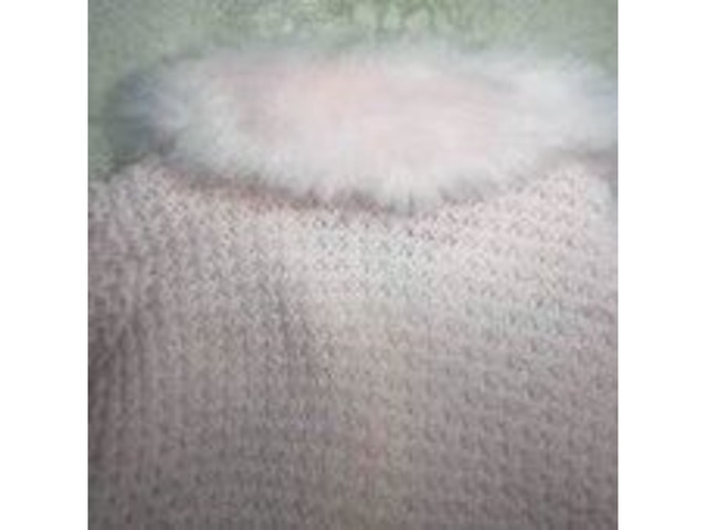 Кофтинка зі штучним комірцем, персикова - вживана