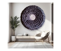 Панно «Сіре коло» з шовкового шнуру