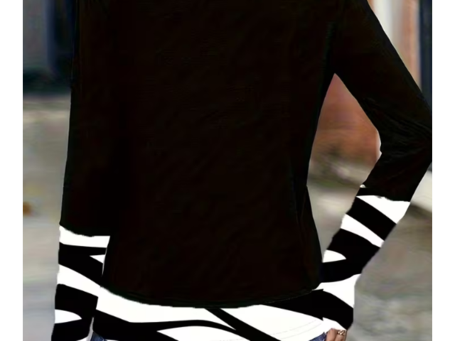 Жіноча футболка, туніка  з довгим рукавом Чорна, нова