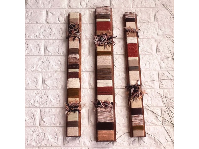 Сучасний набір настінного декору з дерев’яних планок