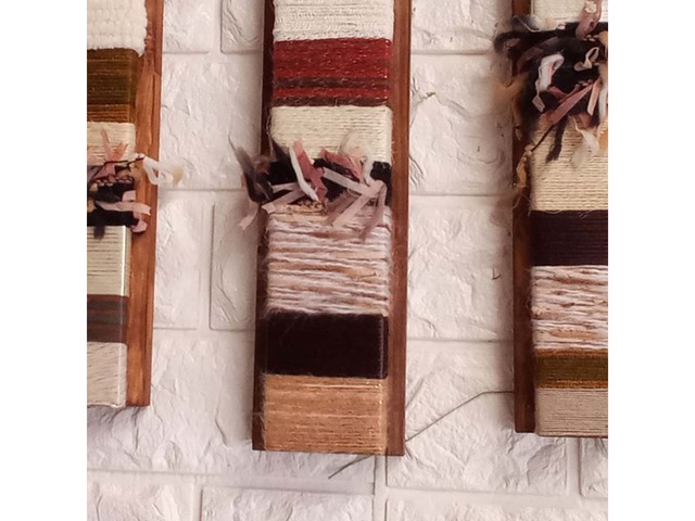 Сучасний набір настінного декору з дерев’яних планок