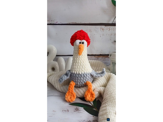 В'язана Чайка амігурумі