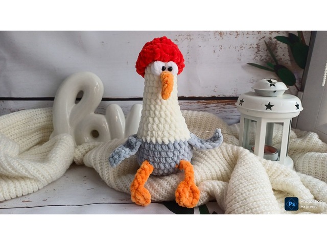 В'язана Чайка амігурумі