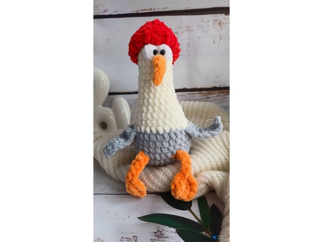 В'язана Чайка амігурумі