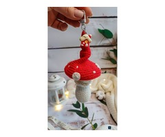 В'язана брелок пвдвіска Мухомор