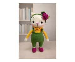 Котик, кішка, м'яка іграшка, ручна робота