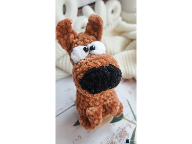 В'язаний песик амігурумі
