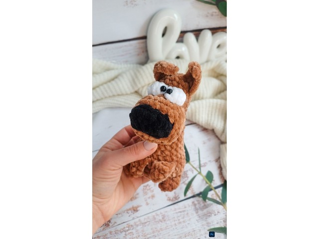 В'язаний песик амігурумі
