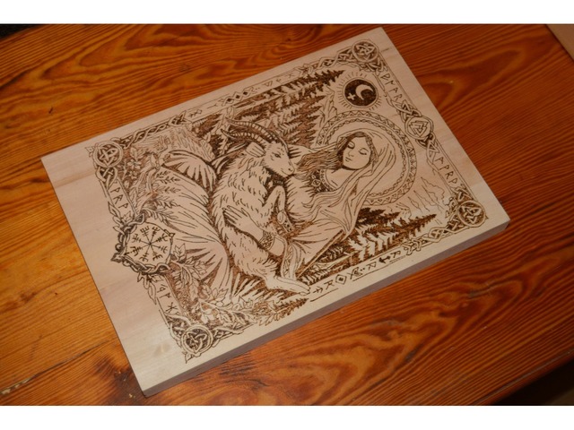 Иродиана деревяная Икона (липа) выжигание по дереву