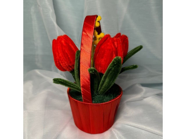 Квіткова композиція з синельного дроту. Подарунок.