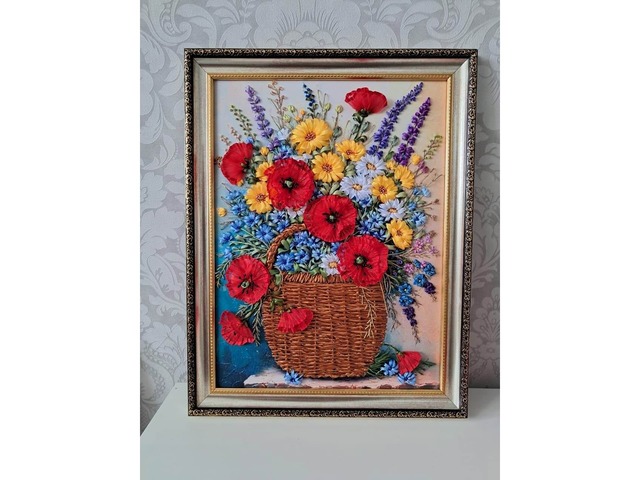 Картина стрічками "Яскраве літо"