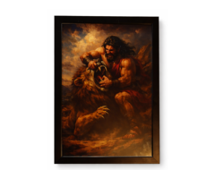 Цифровой арт-принт «Самсон и лев»