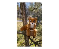 Лис упоротий іграшка валяна з шерсті інтерєрна войлочная лиса хендмєйд сувенір подарок