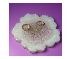 Підставка з епоксидної смоли для прикрас, свічок.