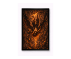 Картина Падение Люцифера | арт-принт A4 в рамке | библейский сюжет