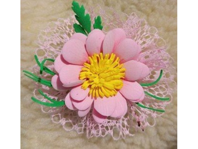 Бутон'єрка на руку,  квітковий браслет - фоаміран - фоаміран