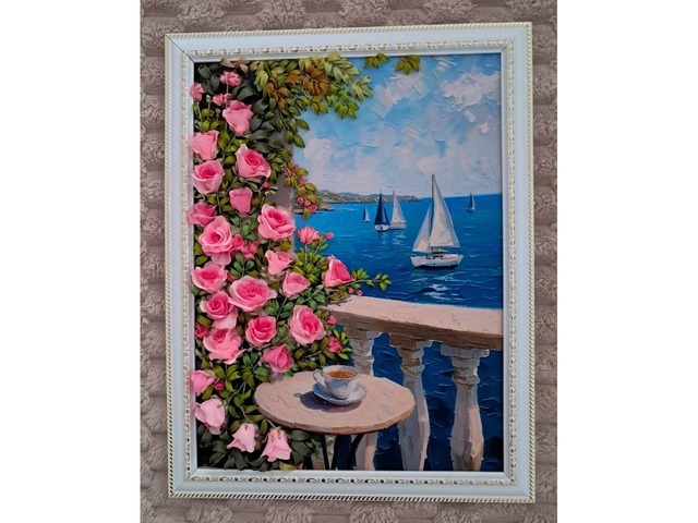 Картина стрічками" Морський пейзаж"