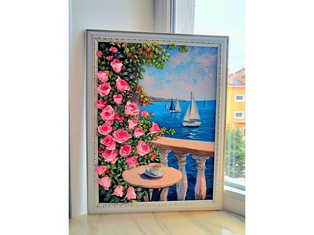 Картина стрічками" Морський пейзаж"