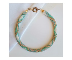 Прикраса із бісеру кольє-джгут 