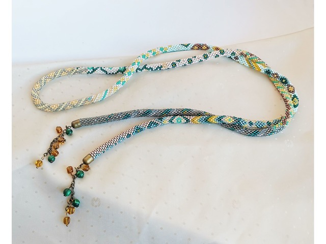 Прикраса із бісеру джгут- ларіат "Сонячний бриз"