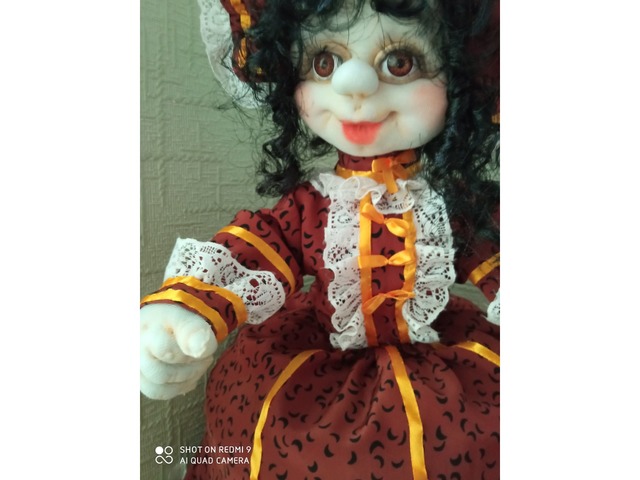 Интерьерная кукла- грелка Барышня на чайник ручная работа Чулочная Техника к 8 марта
