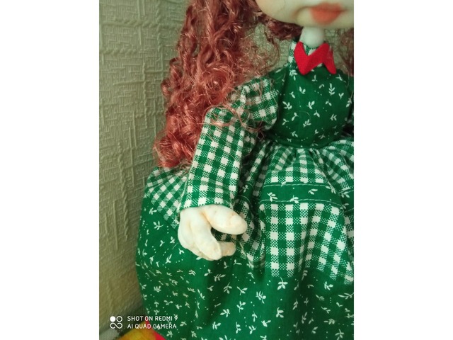 Интерьерная кукла- грелка  на чайник ручная работа Чулочная Техника к 8 марта на подарок