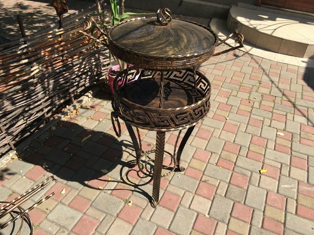 Садовый очаг, костровой стол барокко Hand Made + садж эксклюзив,  Fire Pit, чаша для вогнища