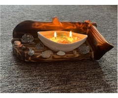 Свічка в човнику “Морський бриз” з мушлями та зіркою