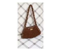 Сумка ручной работы Цвет: кофе + леопард