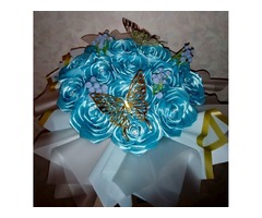 Букет блакитних троянд