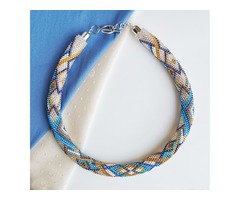 Прикраса із бісеру кольє-джгут 