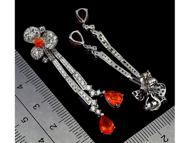 Серьги с натуральными Опалами