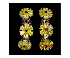 Серьги с натуральными Сапфирами и Рубинами