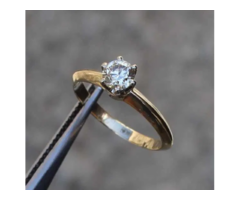 Золотое кольцо с натуральным Бриллиантом 0.5ct K/VVS2