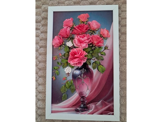 Картина стрічками "Королева квітів"