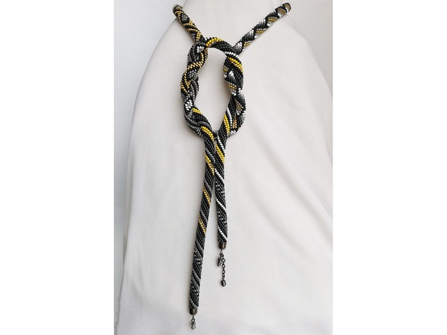 Прикраса із бісеру кольє-джгут "Таїнство"