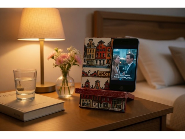 Подставка для телефона «Амстердам» • Декупаж • Ручная работа