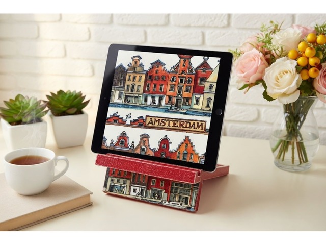 Подставка для телефона «Амстердам» • Декупаж • Ручная работа