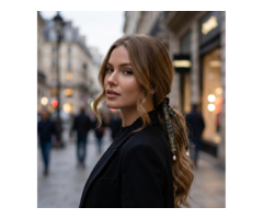 Шовкова резинка/скранч для волосся