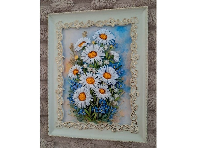 Картина стрічками "Ніжність весни"