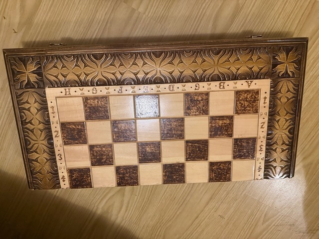 Шахи + нарди ручної роботи з натурального дерева (подарунок преміум класу)