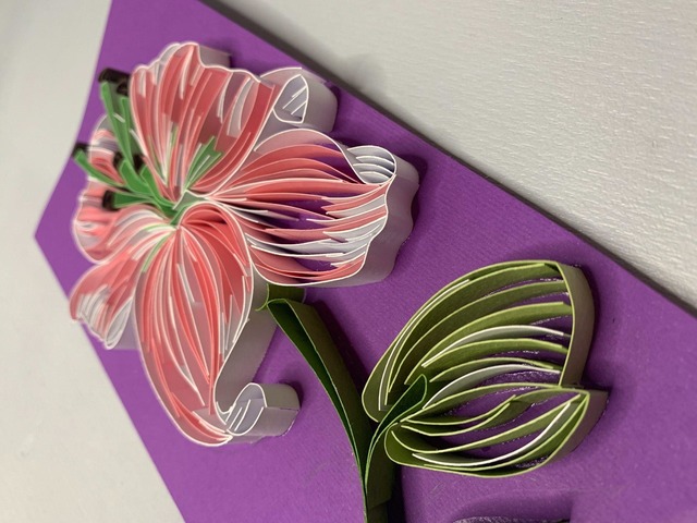 Квілінг листівка “З Днем народження” з об’ємною лілією ручної роботи