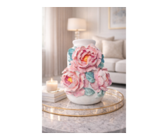 Керамічна ваза з об'ємним декором