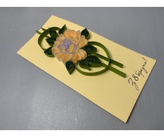 Квілінг листівка ручної роботи “Квітка до 8 березня”