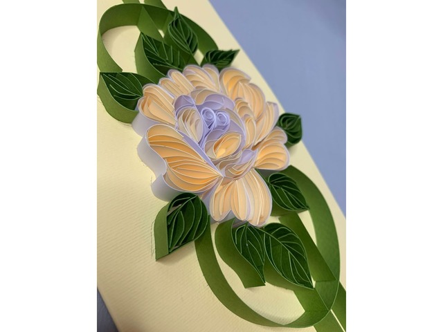 Квілінг листівка ручної роботи “Квітка до 8 березня”