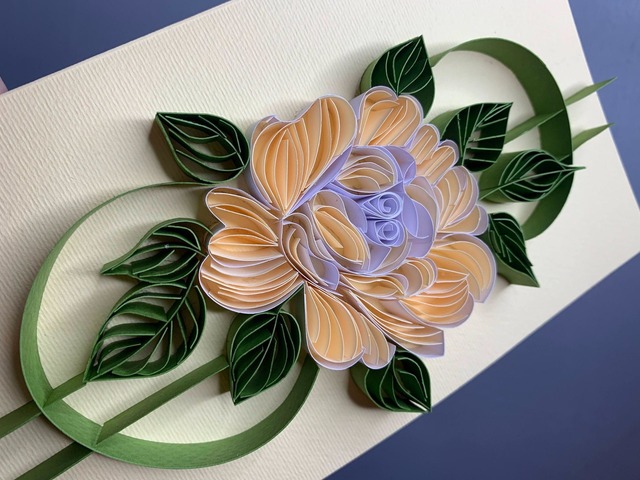 Квілінг листівка ручної роботи “Квітка до 8 березня”