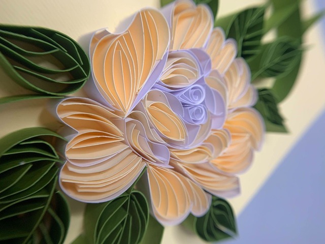 Квілінг листівка ручної роботи “Квітка до 8 березня”